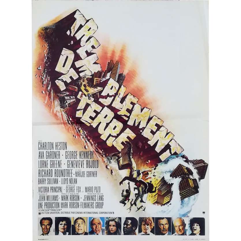 EARTHQUAKE Original Movie Poster - 15x21 in. - 1974 - Mark Robson, Charlton Heston