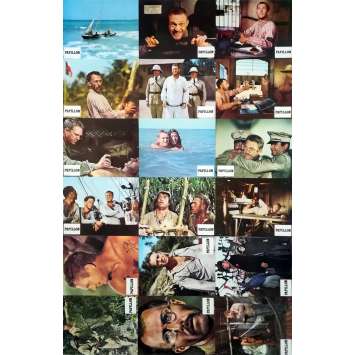 PAPILLON Original Lobby Cards x18 - 9x12 in. - 1973 - Franklin J. Schaffner, Steve McQueen