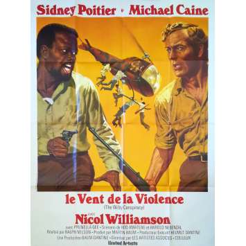 LE VENT DE LA VIOLENCE Affiche de film - 120x160 cm. - 1975 - Michael Caine, Ralph Nelson