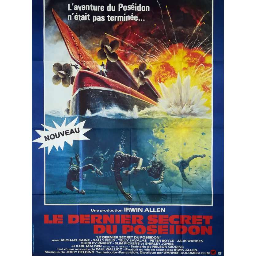 LE DERNIER SECRET DU POSEIDON Affiche de film - 120x160 cm. - 1979 - Michael Caine, Irwin Allen