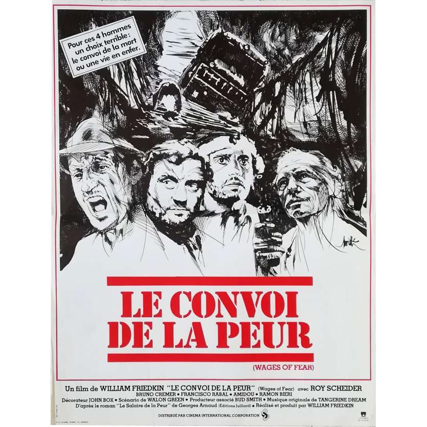 LE CONVOI DE LA PEUR Affiche de film - 40x60 cm. - 1977 - Roy Sheider, William Friedkin