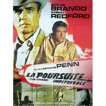 LA POURSUITE IMPITOYABLE Affiche de film - 120x160 cm. - R1980 - Marlon Brando, Arthur Penn