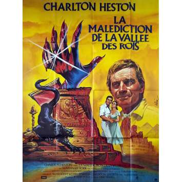 LA MALEDICTION DE LA VALLEE DES ROIS Affiche de film - 120x160 cm. - 1980 - Charlton Heston, Mike Newell