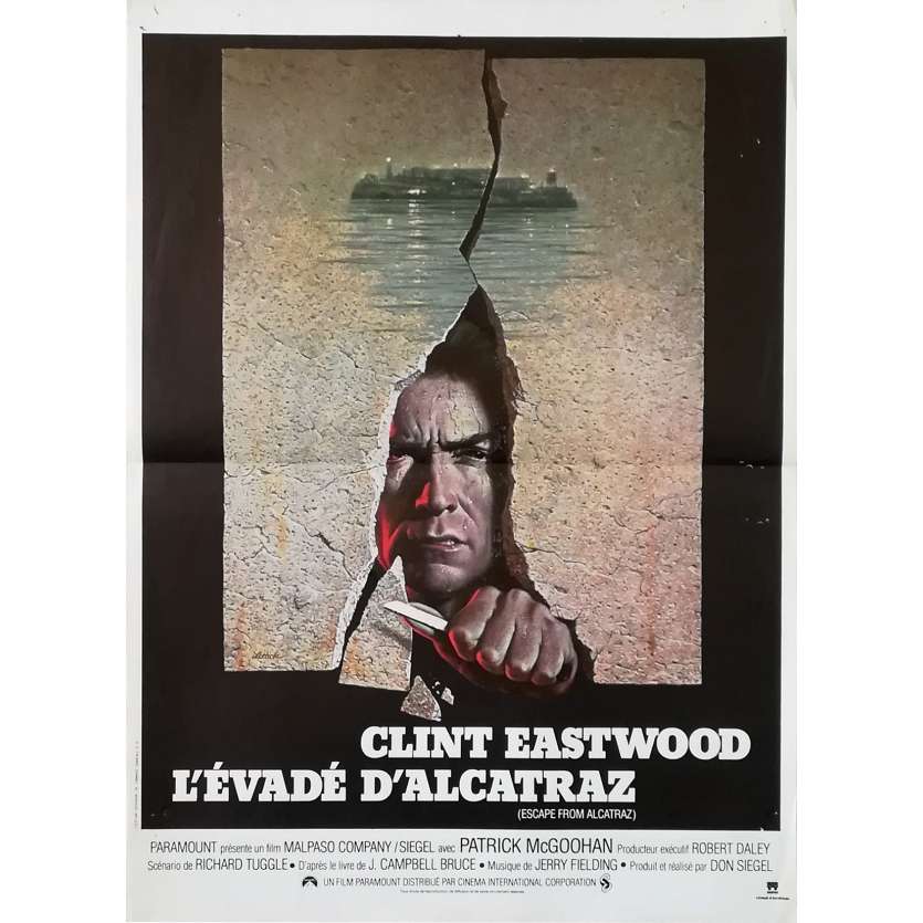 L'EVADE D'ALCATRAZ Affiche de film  - 40x60 cm. - 1979 - Clint Eastwood, Don Siegel