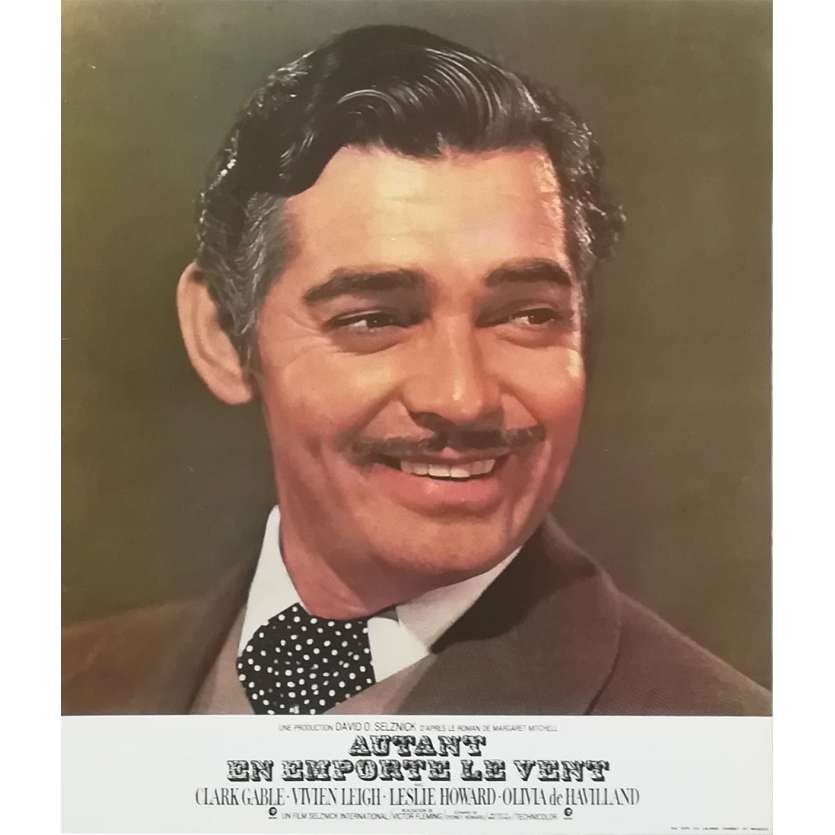 GONE WITH THE WIND Original Lobby Card N07 - 10x12 in. - R1970 - Victor Flemming, Clark Gable
