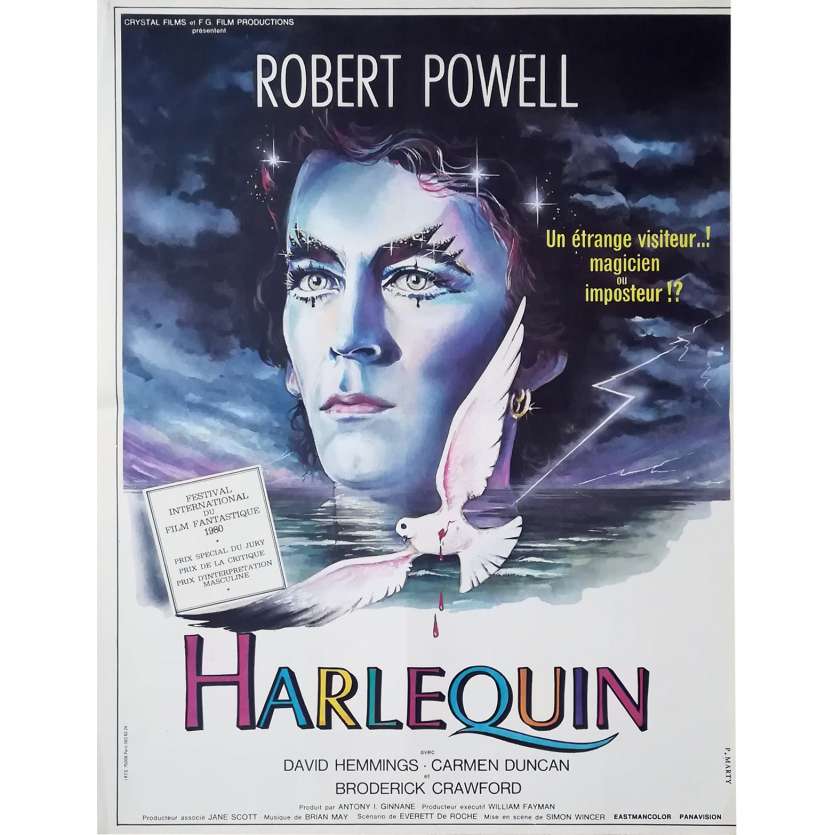 HARLEQUIN Movie Poster 15x21 '80 Robert Powell