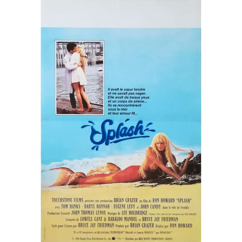 SPLASH Affiche de film 40x60 - 1984 - Daryl Hannah, Tom Hanks