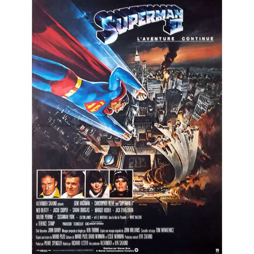 SUPERMAN 2 French Movie Poster  15x21 - 1980 - Richard Lester, Christopher Reeves