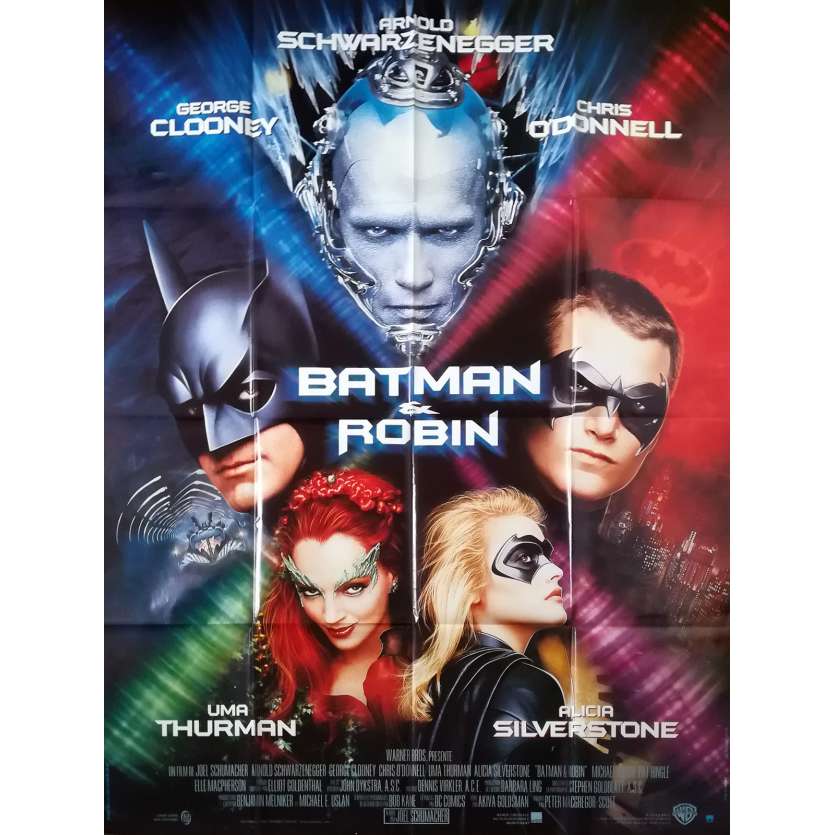 BATMAN & ROBIN Original Movie Poster  - 47x63 in. - 1997 - Joel Schumacher, Arnold Schwarzenegger