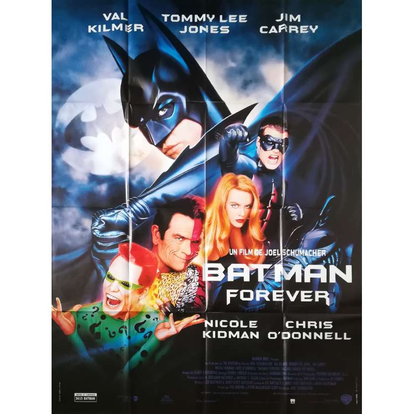 BATMAN FOREVER Affiche de film - 120x160 cm. - 1995 - Val Kilmer, Joel Schumacher