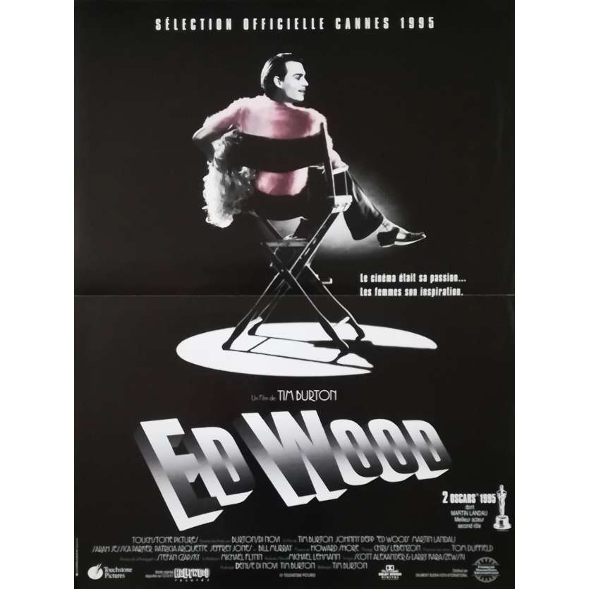ED WOOD Original Movie Poster  - 15x21 in. - 1994 - Tim Burton, Johnny Depp