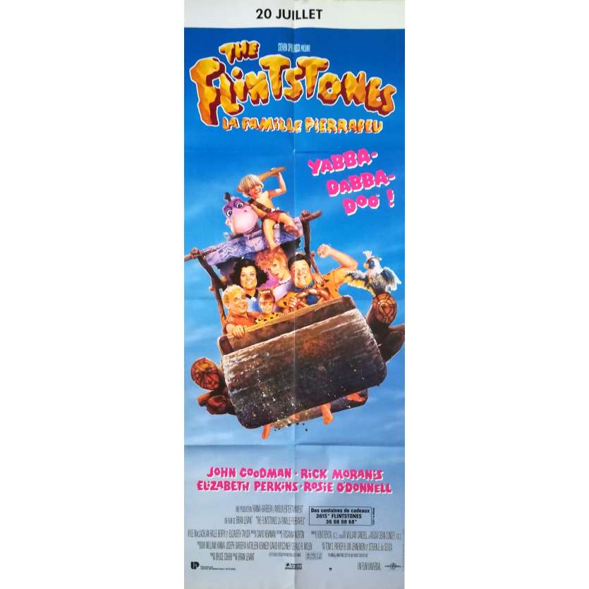 THE FLINTSTONE Original Movie Poster - 23x63 in. - 1994 - Brian Levant, John Goodman