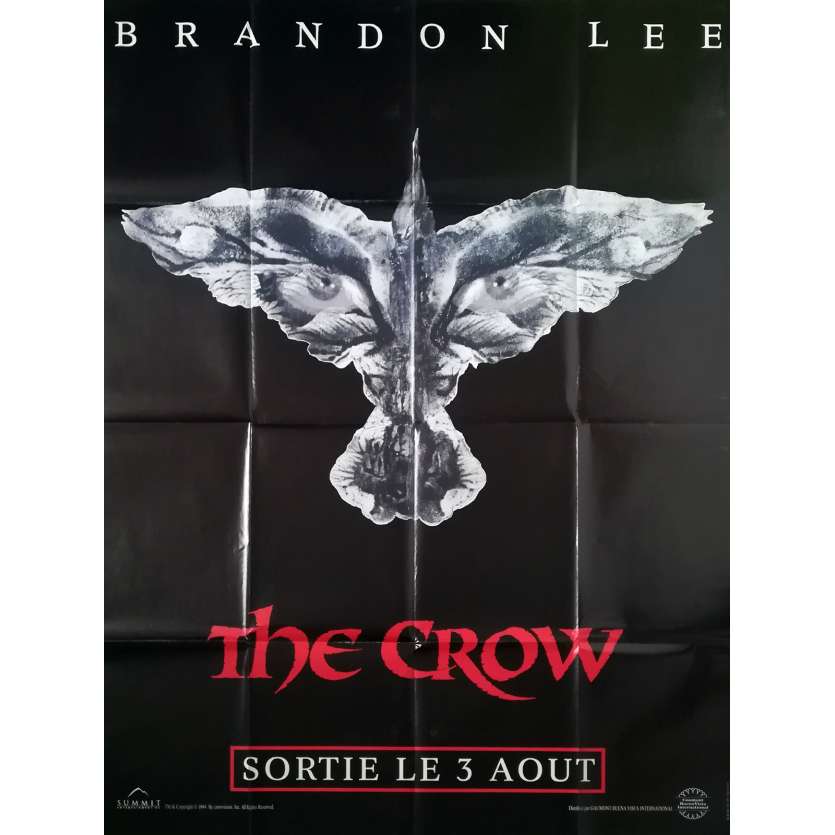 THE CROW Affiche de film Préventive - 120x160 cm. - 1994 - Brandon Lee, Alex Proyas