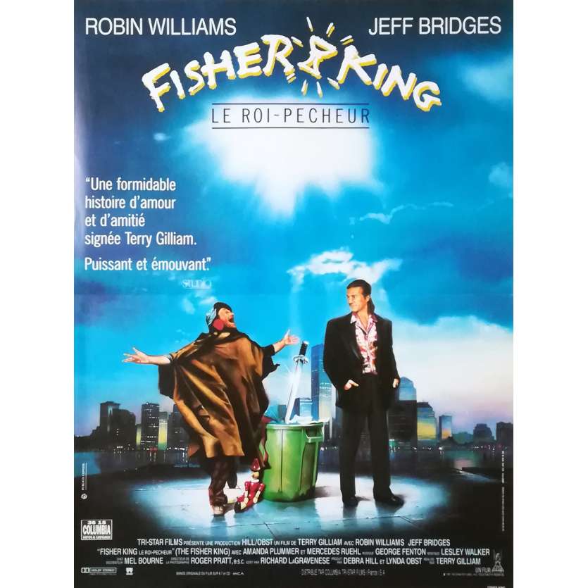 FISHER KING Original Movie Poster - 15x21 in. - 1991 - Terry Gilliam, Jeff Bridges