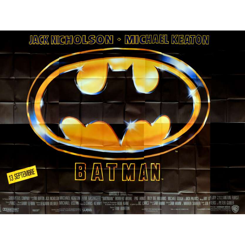 BATMAN Original Movie Poster - 158x118 in. - 1989 - Tim Burton, Jack Nicholson