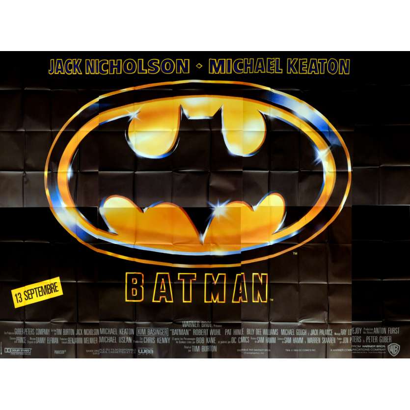 BATMAN Original Movie Poster  - 158x118 in. - 1989 - Tim Burton, Jack Nicholson