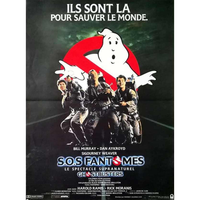 GHOSTBUSTERS Original Movie Poster  - 15x21 in. - 1984 - Ivan Reitman, Bill Murray, Dan Aykroyd