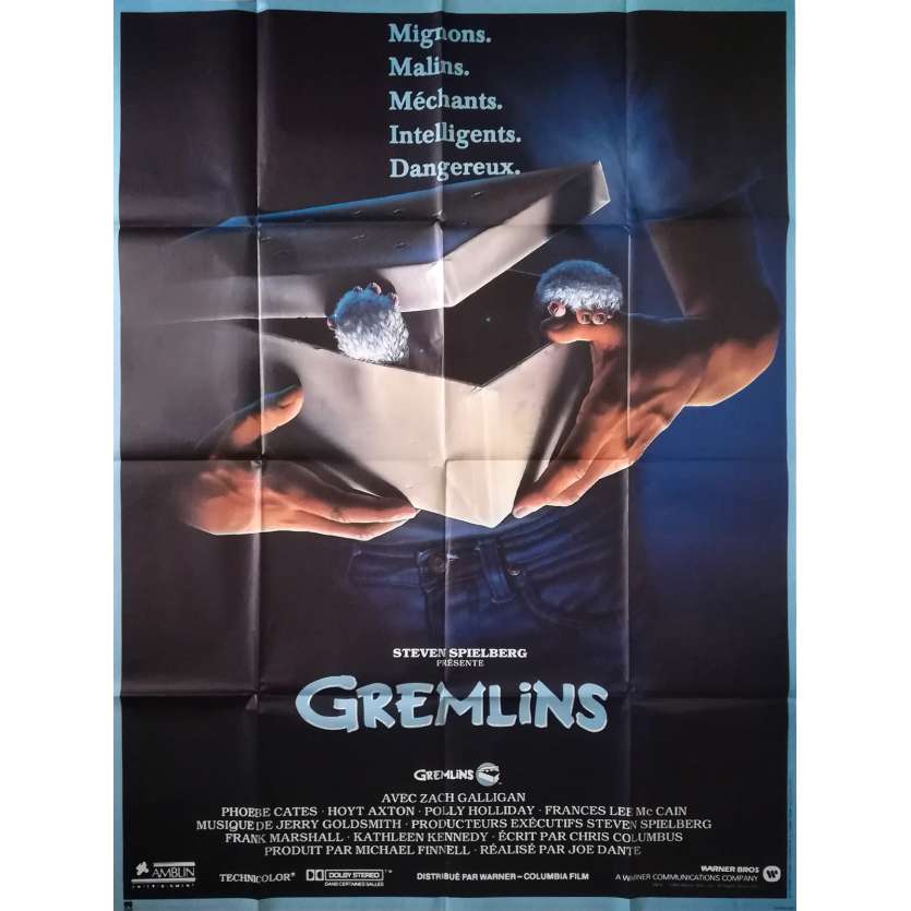 GREMLINS Affiche de film  - 120x160 cm. - 1984 - Zach Galligan, Joe Dante
