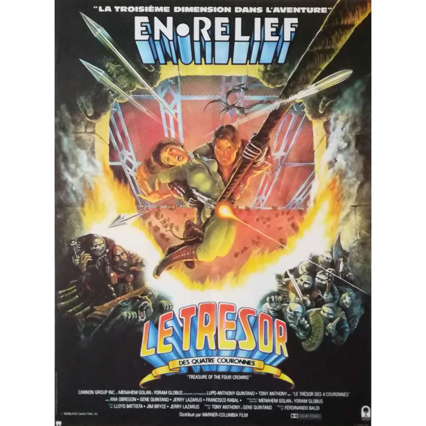 LE TRESOR DES QUATRE COURONNES Affiche de film  - 40x60 cm. - 1983 - Tony Anthony, Ferdinando Baldi