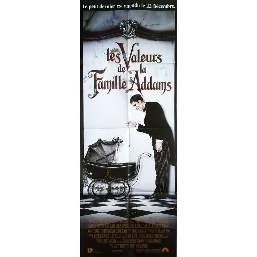 ADDAMS FAMILY VALUES Original Movie Poster  - 23x63 in. - 1991 - Barry Sonnefeld, Christina Ricci
