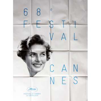 FESTIVAL DE CANNES 2015 Original Movie Poster, 47x63 Ingrid Bergman, Folded