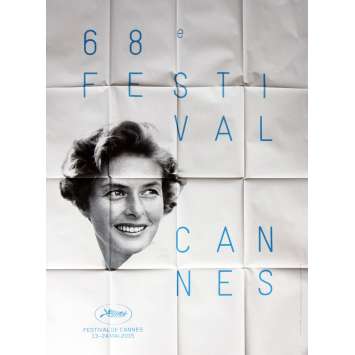FESTIVAL DE CANNES 2015 Original Movie Poster, 47x63 Ingrid Bergman, Folded FESTIVAL DE CANNES 2015 Original Movie Poster, 47x63 Ingrid Bergman, Folded