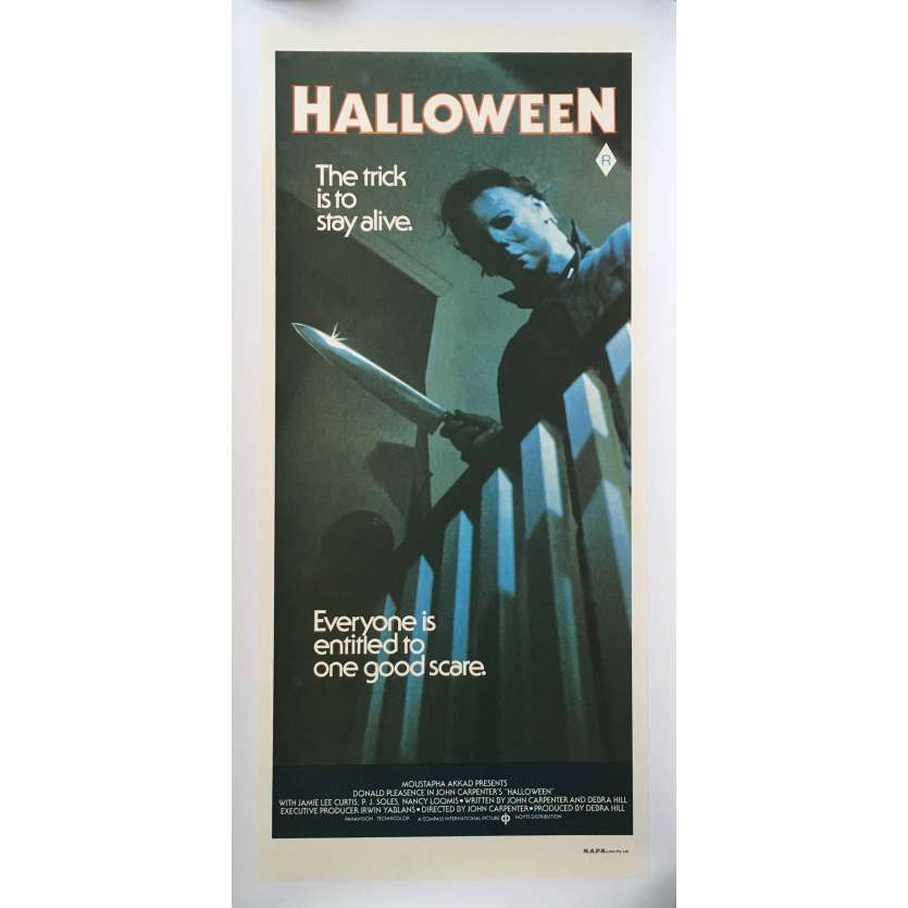 HALLOWEEN Original Daybill Movie Poster, On Linen - 1978 - John Carpenter, Ultra-rare!