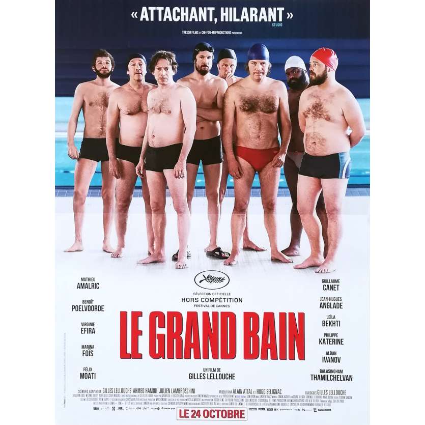 LE GRAND BAIN Affiche de film  - 40x60 cm. - 2018 - Benoit Poelvoorde, Gilles Lellouche