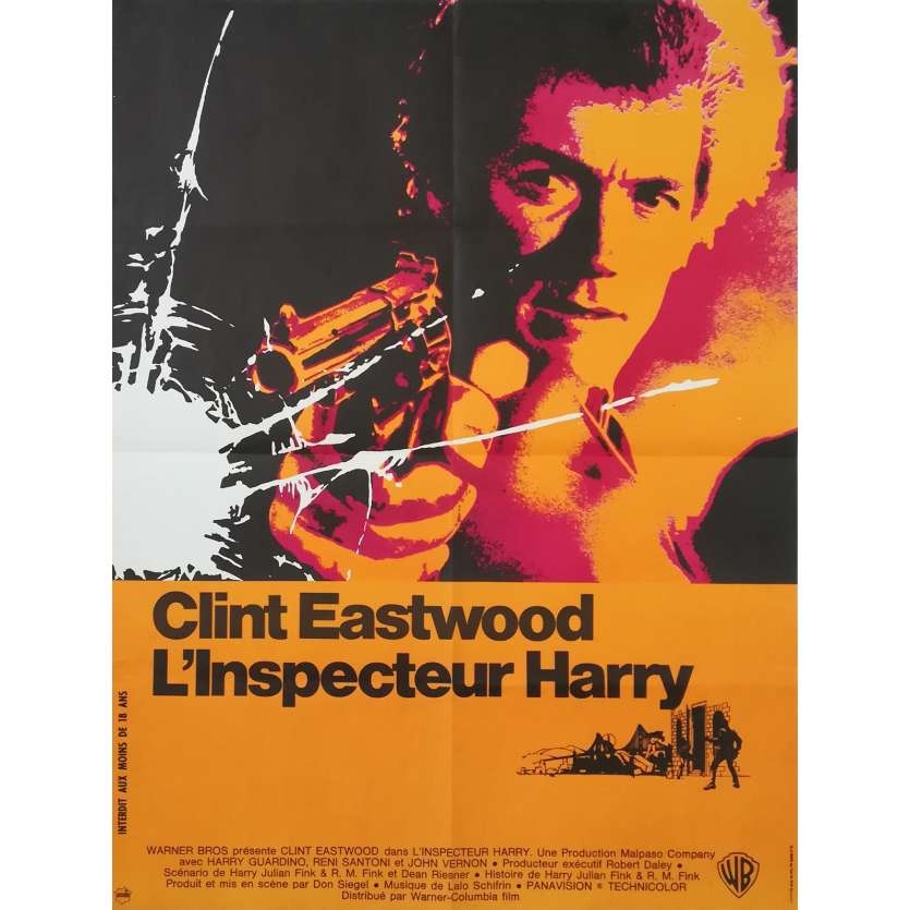 DIRTY HARRY Original Movie Poster  - 23x32 in. - 1971 - Don Siegel, Clint Eastwood