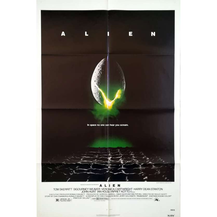 ALIEN Affiche de film entoilée 69x104 - 1979 - Sigourney Weaver, Ridley Scott