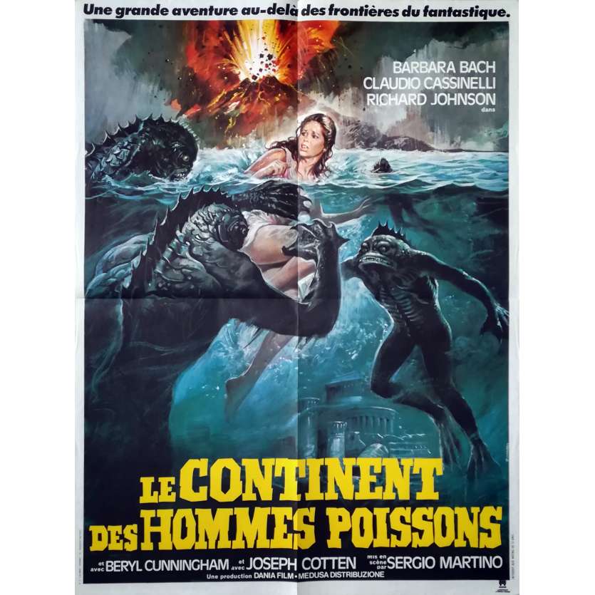 LE CONTINENT DES HOMMES POISSONS Affiche de film  - 60x80 cm. - 1979 - Barbara Bach, Sergio Martino