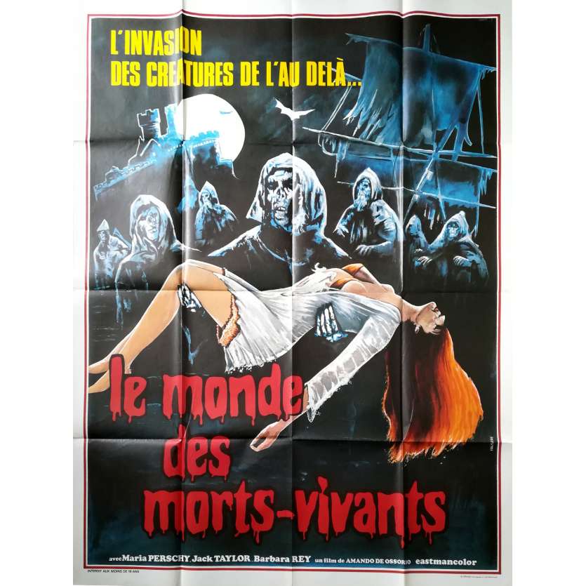 HORROR OF THE ZOMBIES Original Movie Poster  - 47x63 in. - 1974 - Amando de Ossorio, Maria Perschy