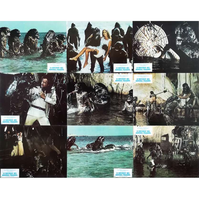 SOMETHING WAITS IN THE DARK Original Lobby Cards x9 - 9x12 in. - 1979 - Sergio Martino, Barbara Bach