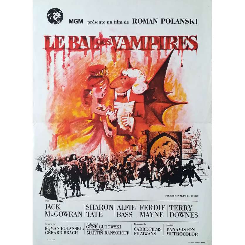 LE BAL DES VAMPIRES Affiche de film  - 40x60 cm. - 1967 - Sharon Tate, Roman Polanski