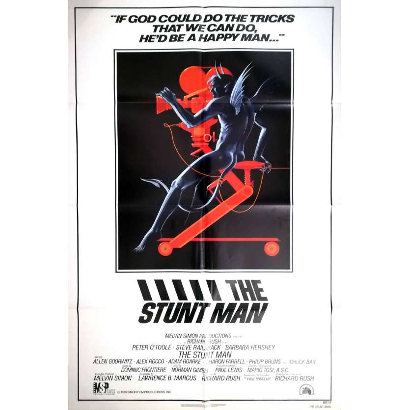 LE DIABLE EN BOITE / THE STUNT MAN Affiche de film US - 1980 - Peter O'Toole, Bill Gold