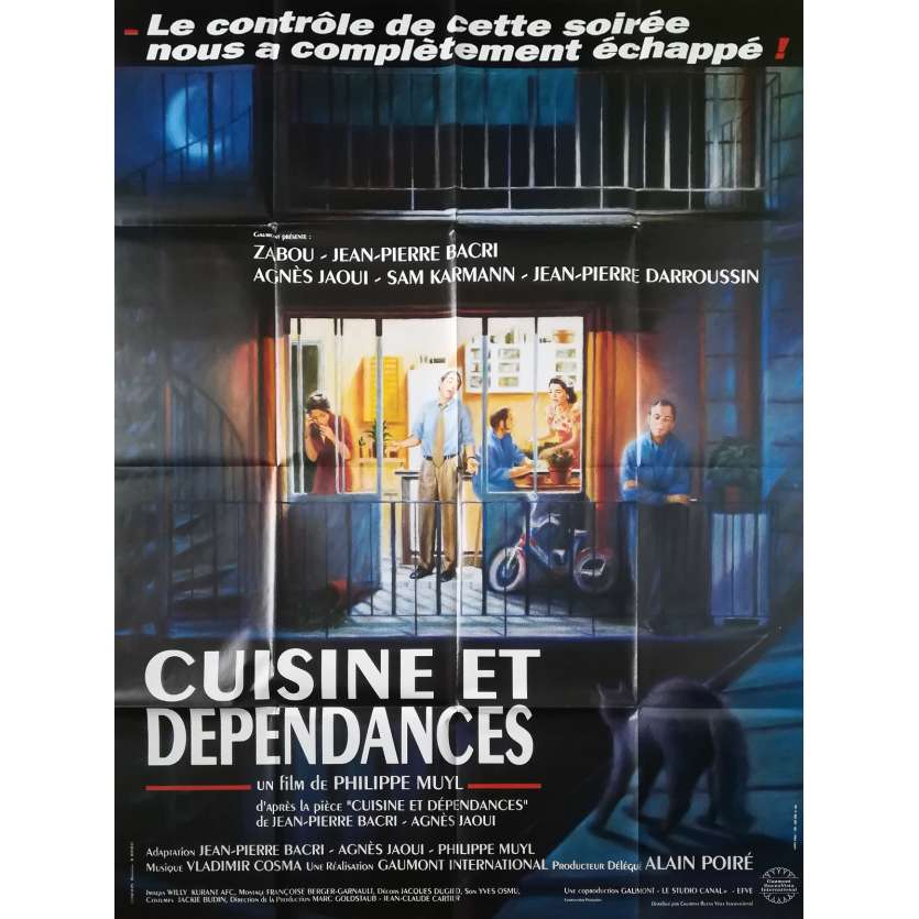 KITCHEN WITH APPARTMENT Original Movie Poster - 47x63 in. - 1993 - Agnes Jaoui, Jean-Pierre Bacri