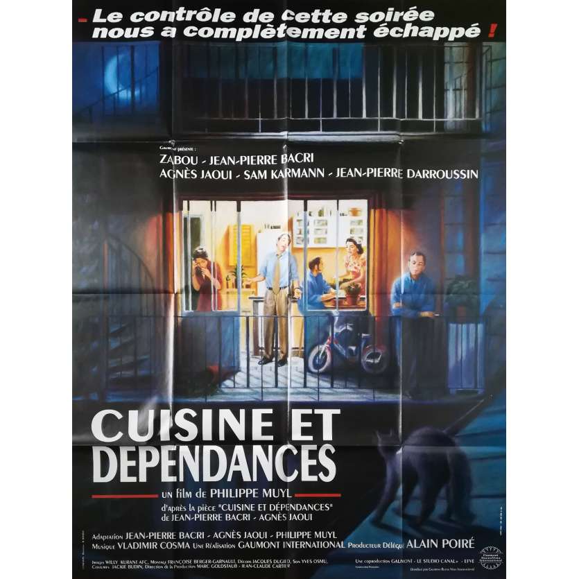KITCHEN WITH APPARTMENT Original Movie Poster  - 47x63 in. - 1993 - Agnes Jaoui, Jean-Pierre Bacri
