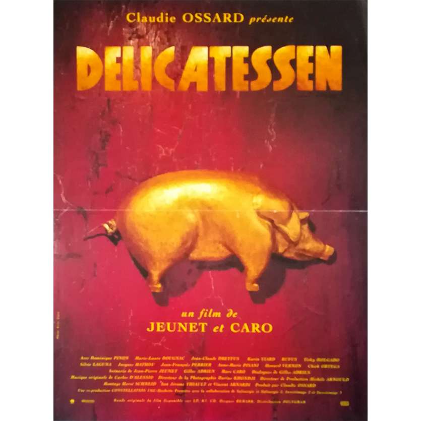 DELICATESSEN Original Movie Poster  - 15x21 in. - 1991 - Jeunet et Caro, Dominique Pinon