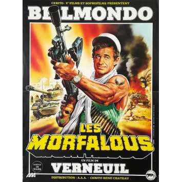 LES MORFALOUS Affiche de film - 40x60 cm. - 1984 - Jean-Paul Belmondo, Henri Verneuil LES MORFALOUS Affiche de film - 40x60 cm. - 1984 - Jean-Paul Belmondo, Henri Verneuil