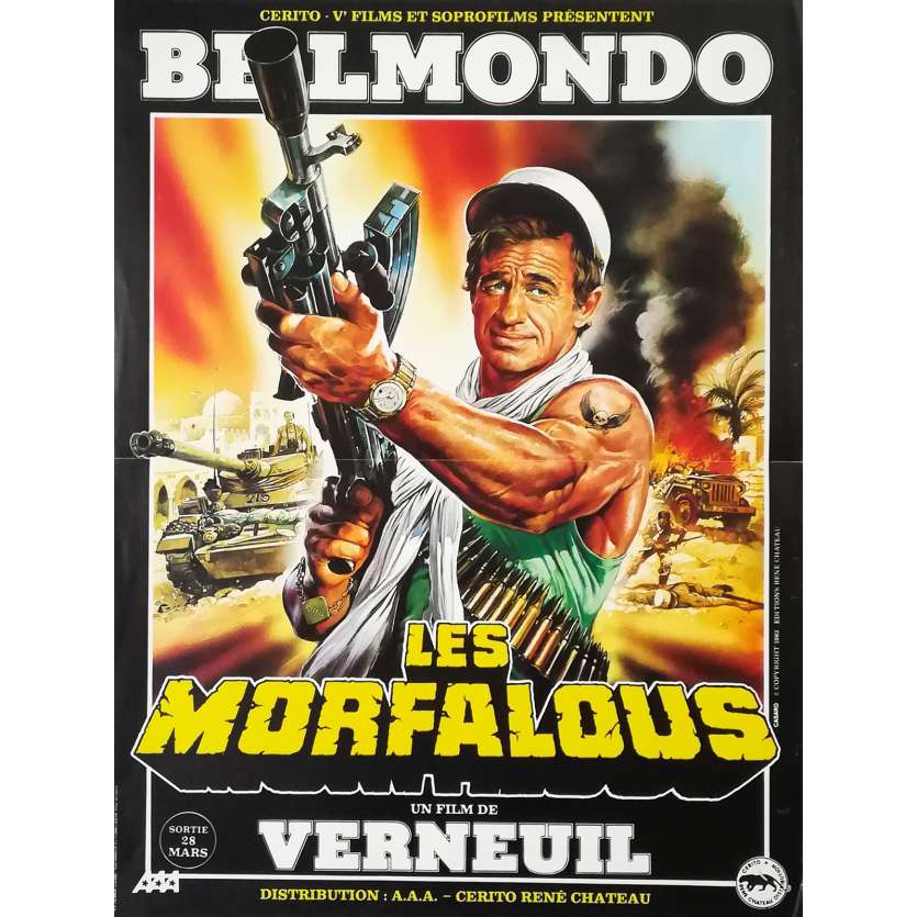 LES MORFALOUS Affiche de film - 40x60 cm. - 1984 - Jean-Paul Belmondo, Henri Verneuil