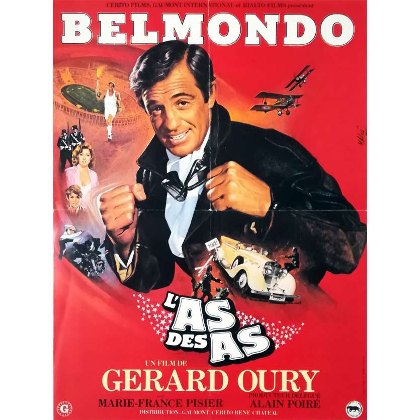 Film De Guerre Avec Jean Paul Belmondo Affiche de L'AS DES AS / ACE OF ACES