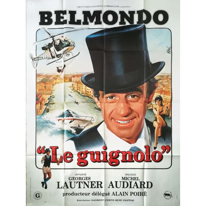 LE GUIGNOLO Original Movie Poster Style A - 47x63 in. - 1980 - Georges Lautner, Jean-Paul Belmondo