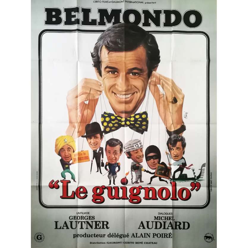 LE GUIGNOLO Original Movie Poster Style B - 47x63 in. - 1980 - Georges Lautner, Jean-Paul Belmondo