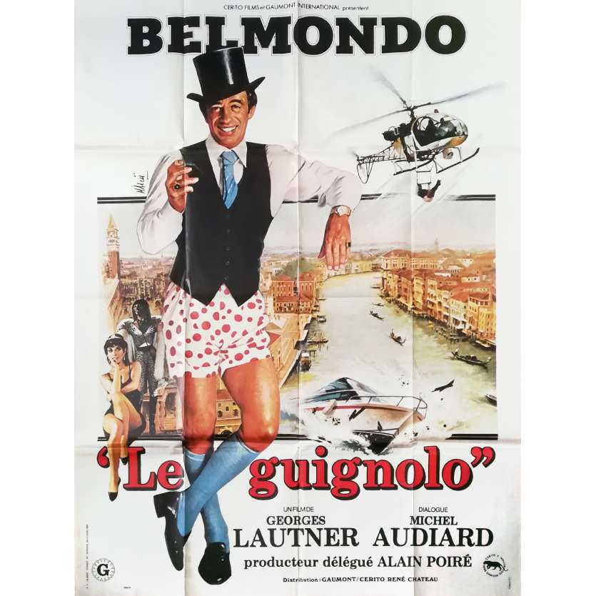LE GUIGNOLO Affiche de film Mod. C - 120x160 cm. - 1980 - Jean-Paul Belmondo, Georges Lautner
