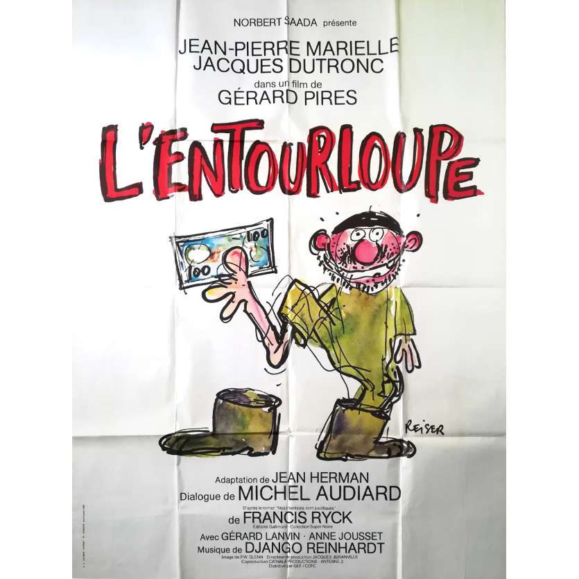 L'ENTOURLOUPE Affiche de film  - 120x160 cm. - 1980 - Jean-Pierre Marielle, Gérard Pires