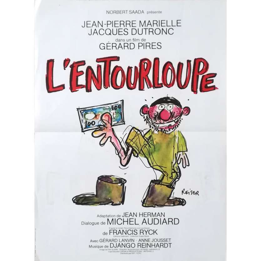 THE SWINDLE Original Movie Poster  - 15x21 in. - 1980 - Gérard Pires, Jean-Pierre Marielle