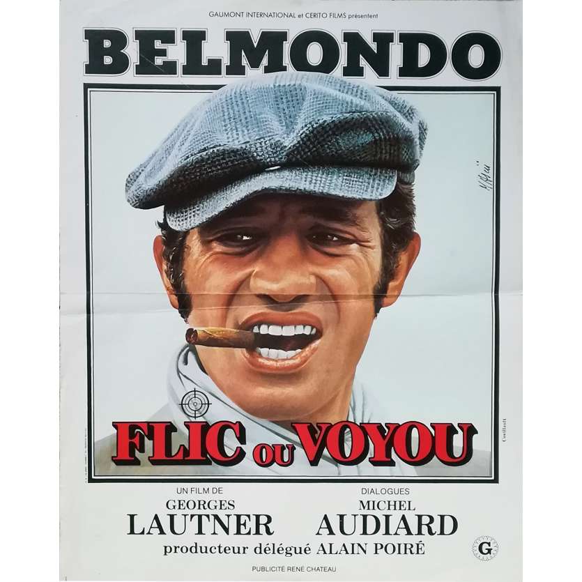COP OR HOOD Original Movie Poster - 15x21 in. - 1979 - Georges Lautner, Jean-Paul Belmondo