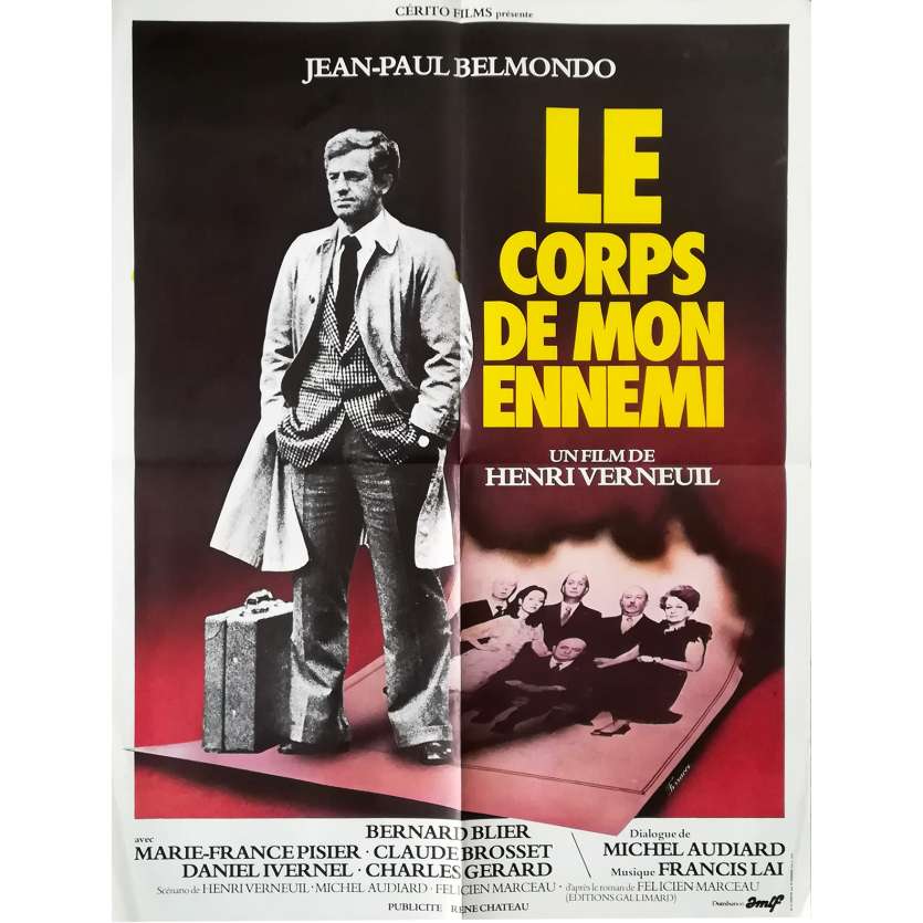BODY OF MY ENEMY Original Movie Poster - 23x32 in. - 1976 - Henri Verneuil, Jean-Paul Belmondo