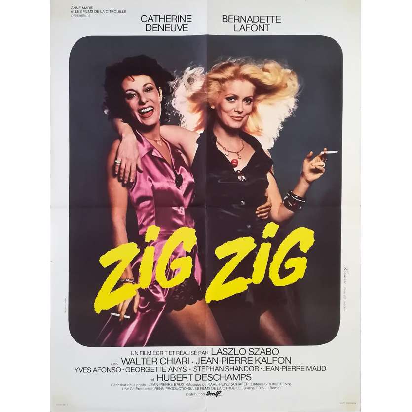 ZIG-ZIG Original Movie Poster - 23x32 in. - 1975 - László Szabó, Catherine Deneuve