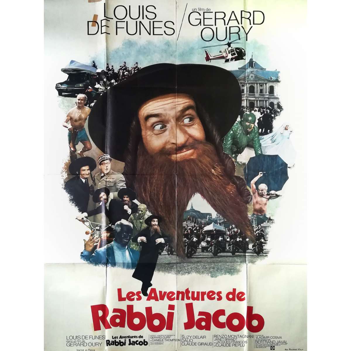 Distribution De Les Aventures De Rabbi Jacob Affiche de LES AVENTURES DE RABBI JACOB / THE MAD ADVENTURES OF RABBI JACOB